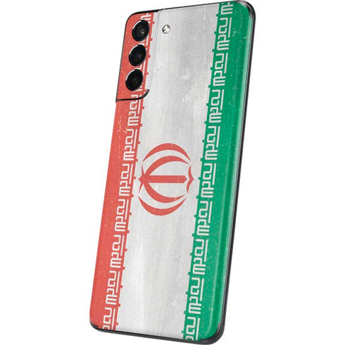 Iran Flag Distressed Galaxy S21 5G Skin